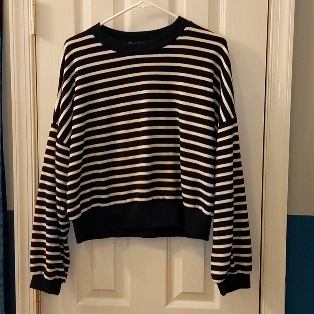 PRIMARK Blue and White Striped Sweater Size M